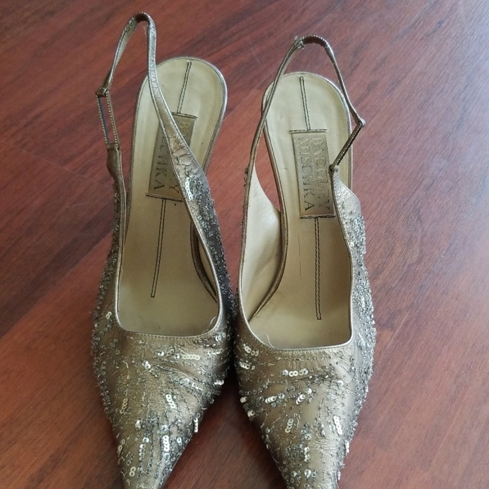 Badgley Mischka beaded high heels - Picture 2 of 8
